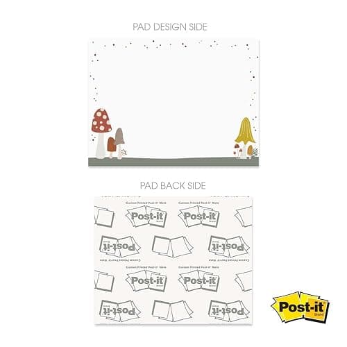 Woodland Mushroom Sticky Note Pads / 4" x 3" Whimsical Sticky Notes/Set of 6 Pads / 50 Sheets Per Pad/Trendy Gift Idea/Made in The USA thumbnail 2