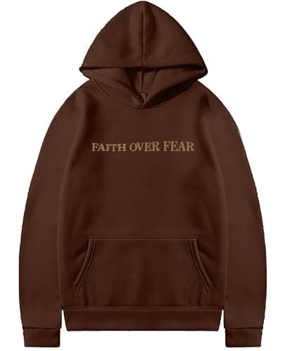 PANOZON Faith Over Fear Hoodie Christian Faith Religious God Tops Man Woman Pullover Y2K Sweatshirt Longsleeve Casual Tops thumbnail 2