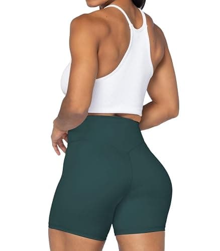 Sunzel No Front Seam High Waist Biker Shorts for Women, Squat Proof Yoga Workout Gym Bike Shorts thumbnail 7