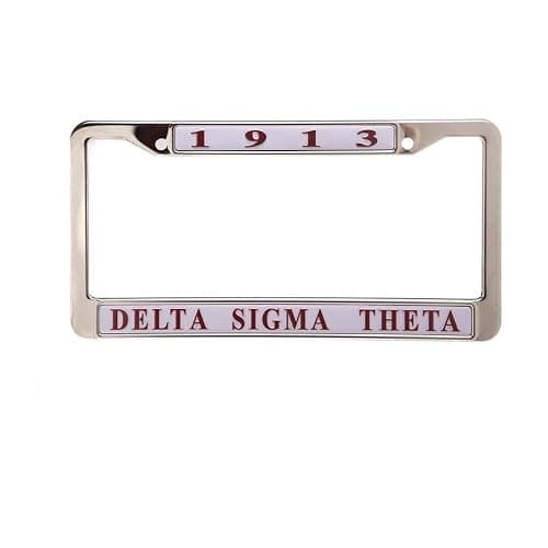 Delta Sigma Theta New Metal License Plate Frame - Image 1