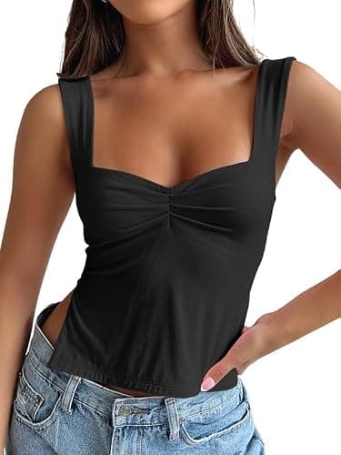 Trendy Queen Womens Going Out Crop Tops Backless Tank Tops Summer Y2k Teen Girls Basics Cute Clothes thumbnail 2