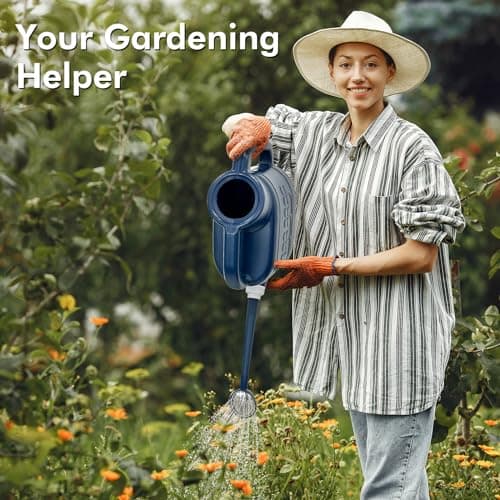 2 Gallon Watering Can for Outdoor Plants, Plant Watering Can with Removable Long Spout and Stainless Steel Sprinkler Head, Large Water Can for Garden Flowers Vegetables thumbnail 2