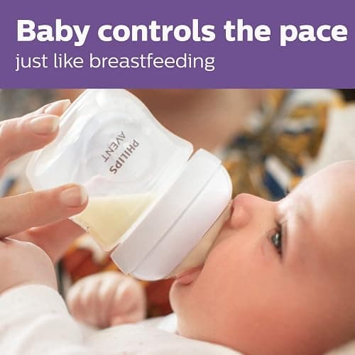 Philips Avent Natural Baby Bottle with Natural Response Nipple (Slow Flow, Flow 2), 4oz, 3-pack, SCY900/03 - Clear - 4oz - 3-pack thumbnail 2