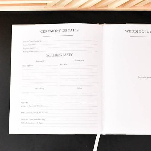 Engagement Journal for Couple - Wedding Journal For Bride To Be w/Prompts, Photos & More - Unique Couples Engagement Scrapbook (Ivory, 69-Pages) thumbnail 8