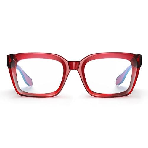 VISOONE Chunky Square Blue Light Blocking Glasses with Anti Computer Glare for Working Women Men MONTANA thumbnail 4