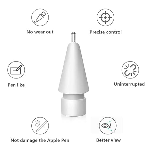Upgraded Replacement Tips for Apple Pencil, Mix Metal Tips for Apple Pencil 2nd Generation/ 1st Gen/USB C/Pencil Pro Tips(4 Pack) thumbnail 3
