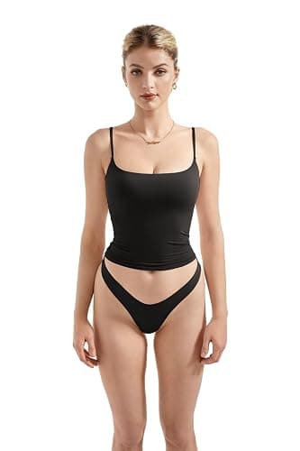 SUUKSESS Women Sexy Square Neck Tank Top Summer Y2K Going Out Vest Basic Cami Shirt - Image 1