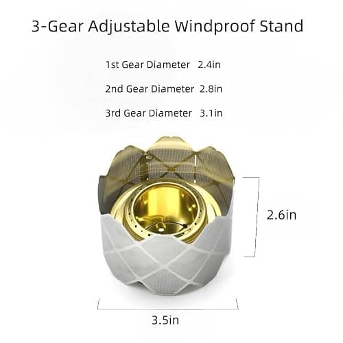 camp stove windscreen 2 Piece camp stove Ultralight Folding Stainless Steel windscreen alcohol stove stand alcohol camping stove Suitable for Outdoor Camping Hiking Backpacking thumbnail 4