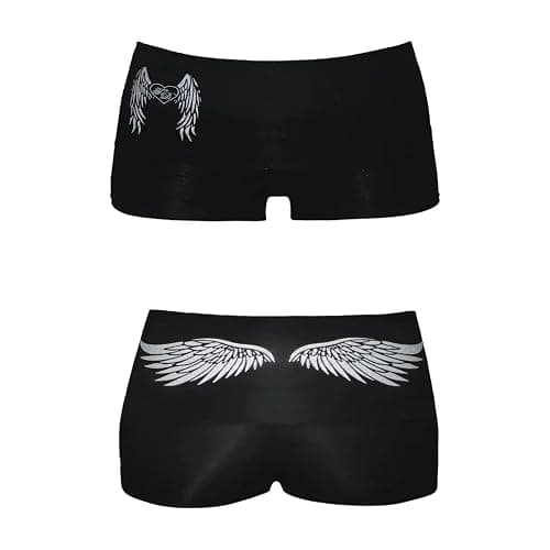 Goth Fold Over Shorts Y2k Bottoms Emo Grunge Clothes Streetwear Micro Mini Shorts 2000s Outfits for Women - Image 1