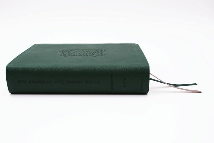 NIV, Journal the Word Bible (Perfect for Note-Taking), Leathersoft, Green, Red Letter, Comfort Print: Reflect, Take Notes, or Create Art Next to Your Favorite Verses thumbnail 3