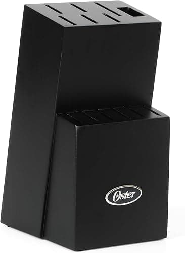 Oster Lindbergh 14 Piece Stainless Steel Kitchen Knife Block Set - Sage Green W/Black Knife Block - 14-Piece Knife Block Set - Lindbergh Sage Green thumbnail 7