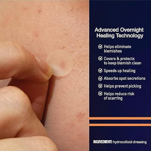 PanOxyl PM Overnight Spot Patches, Advanced Hydrocolloid Healing Technology, Fragrance Free, 40 Count - Pack of 2 thumbnail 3