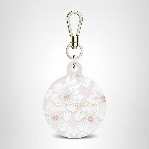 kate spade new york AirTag Holder with Gold Ring Clip - Protective Case for Apple AirTag - Hollyhock Cream thumbnail 8