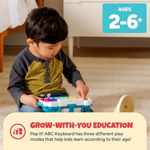 Chuckle & Roar Pop It! ABC & Spelling Keyboard - Multicolor - Smart Letter Guidance with Alphabet Learning Toys - Soft Silicone Keys for Toddler Sensory Toys - Compact Travel Play Kit for Toddlers 1-3 thumbnail 2