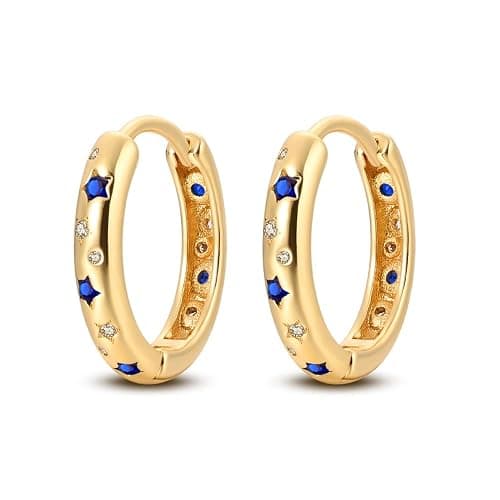 Sterling Navy Star Earrings - Image 1