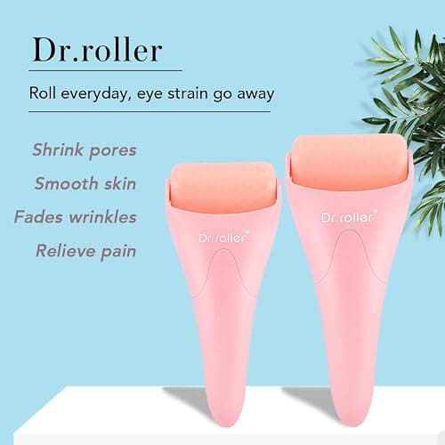 Dr.roller Ice Roller for Face and Eyes Silicone Massager, Ice Face Roller, Face Ice Rollers for Women Skin Care Tool for Reduce Puffiness Migraine Pain Relief and Minor Injury (Pink) thumbnail 5