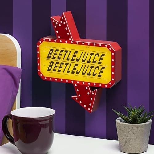 Paladone Beetlejuice Icon Accent Light - Officially Licensed Merchandise from Iconic Retro Horror Movie, Spooky Room Decor and Gift, Gothic Bedroom Accessory and Nightlight for All Ages thumbnail 6