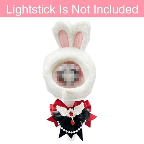 Lightstick Decoration Set Including A Cute Fluffy Cartoon Light Stcik Covers, A K-pop Ribbon Bow Tie Intended for Concert Accessories Merchandise thumbnail 4