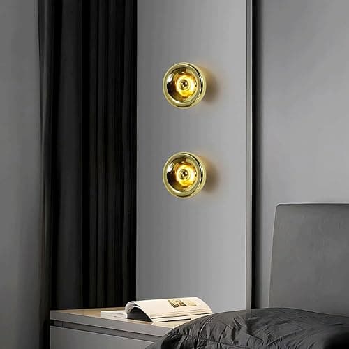 YSDKJGS Glass Minimalist Wall Lamp Light Luxury Creative Wall Lamps Indoor Wall Light Bathroom Light Suitable for Bedroom Bedside Living Room Corridor Wall thumbnail 6