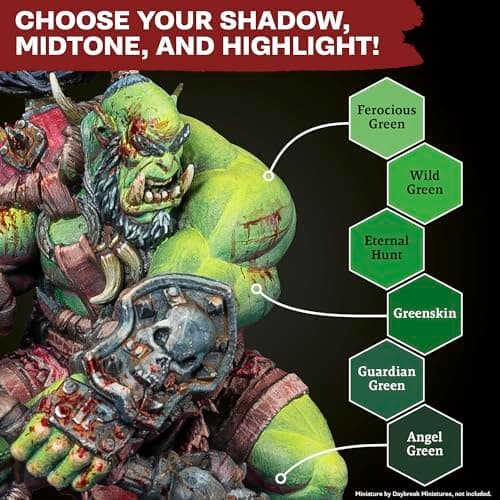 The Army Painter, Warpaints Fanatic Flexible Triad: Vibrant Greens, 6 x 18 ml acrylic paints - Miniature quality hobby paint for Dungeons and Dragons (DnD) & Warhammer Miniatures thumbnail 4