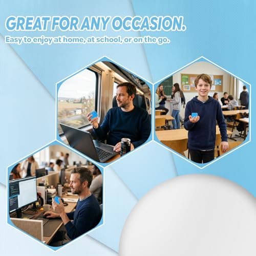 Fxnztumyth 1Pcs Frosted Honeycomb Ice Cube Squishy Toy - Durable Squeeze Toys for Stress Relief & Anxiety, Soft Sensory Fidget Toys for Boys Girls Age 3+, Portable Stress Balls for Focus (1.97“) thumbnail 6