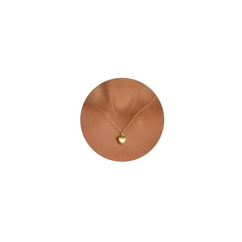 zvcofun Heart Necklace - Dainty 14K Gold Necklaces for Women Trendy Small Heart Pendant Simple Choker Neckace Gold Jewelry for Women Gifts thumbnail 2