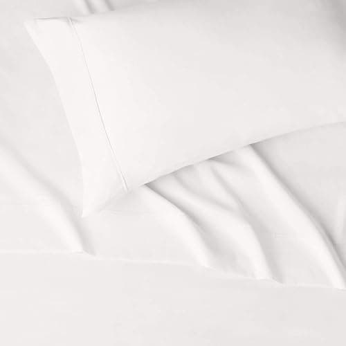 Amazon Basics Lightweight Ultra-Soft, Breathable, Wrinkle Free Brushed Microfiber 3 Piece Bed Sheet Set with 14-Inch Deep Pockets, Twin XL, Cream, Solid thumbnail 3
