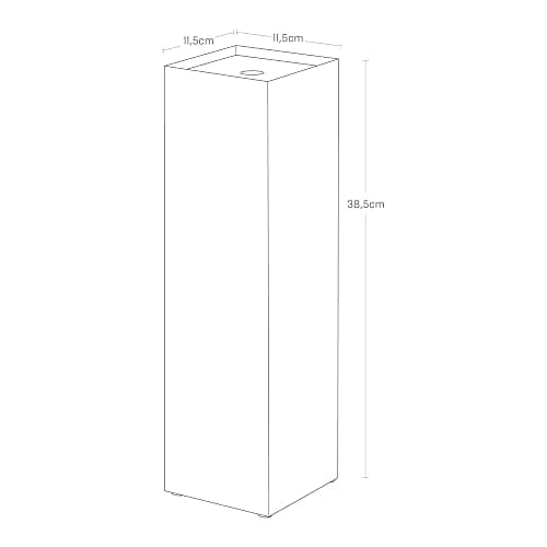 Yamazaki 7851 TOWER Toilettenpapierspender, schwarz, Stahl, minimalistisch, 11.5 x 11.5 x 38.5 cm thumbnail 3