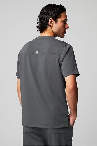 Fabletics Men's Helix 1-Pocket Scrub Top - MotionTech, Wrinkle-Resist, Chest Pocket, Anti-Shrink, Semi-Slim Fit thumbnail 2