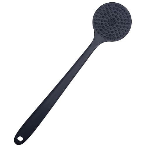 DNC Back Scrubber for Shower Soft Silicone Bath Body Brush with Long Handle (Black) thumbnail 9