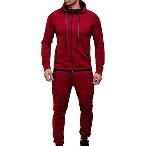 amropi Hommes Jogging Survêtement Sweat-Shirt à Capuche et Pantalon Combinaison de Sport thumbnail 3