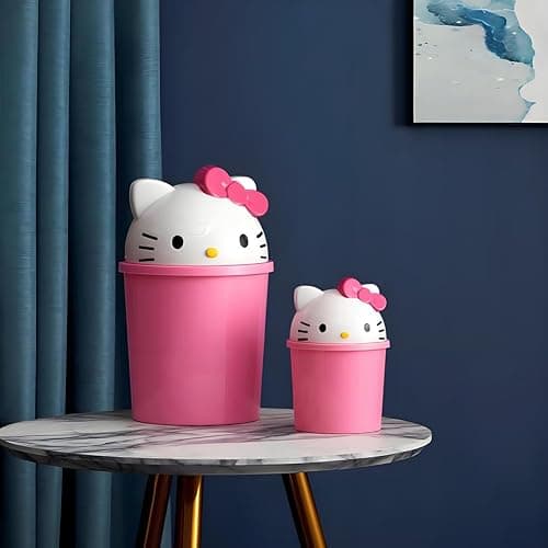 NBHUZEHUA 2.6 Gallon Unicorn Cute Kids Room Trash Can Bedroom Girls Dorm Bathroom Nursery Home Office Small Waste Basket Garbage Cans Trash Bin Dustbin thumbnail 4
