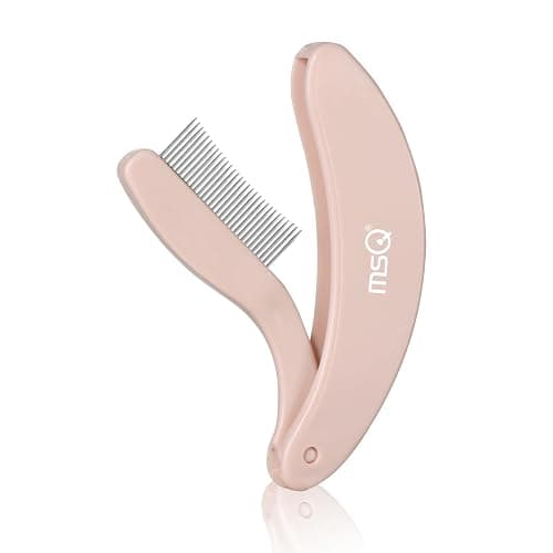 Eyelash Comb MSQ Eyelash Separator Tool Eyelash Comb Separator Folding Eyelash Brush Separator Lash Comb for Eyelash Makeup Brush (khaki) - Image 1