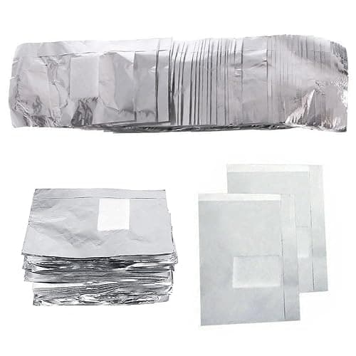 400Pcs Nail Polish Remover Gel Nail Foil Wraps Aluminium Soak Off Foils Cotton Pads Gel Nail Polish Wraps Removal Tool Finger Nail Polish Remover with Lint-Free Lager Cotton Pad thumbnail 4