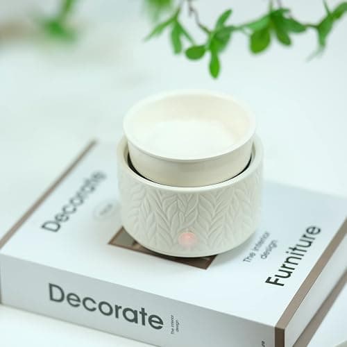 EQUSUPRO Wax Melt Warmer for Scented Wax Melts 3-in-1 Electric Ceramic Candle Wax Warmer Burner Fragrance Wax Melter for Home Office Bedroom Gift & Decor (Leaf) thumbnail 5