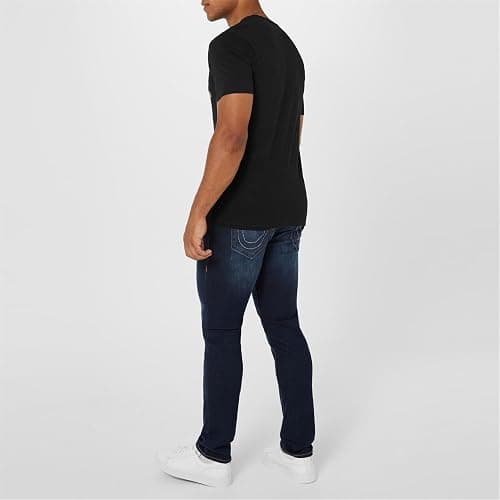 True Religion Men’s Graphic T-Shirt – Short Sleeve Metallic Buddha Tee, Mens T Shirt thumbnail 3
