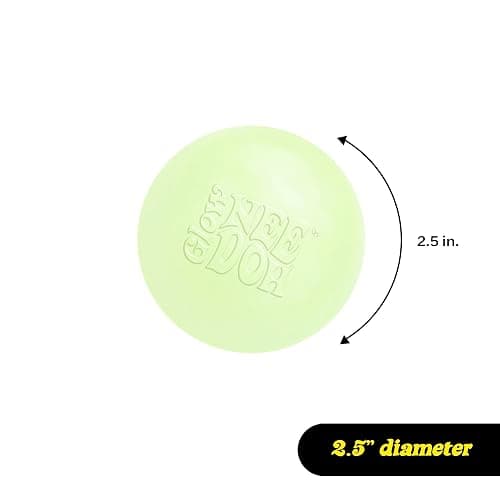 Schylling NeeDoh Glow in The Dark - Sensory Squeeze Toy - Gratifying Glowing Glob - 2.5" Wide - Glow in The Dark (Pack of 1) thumbnail 2