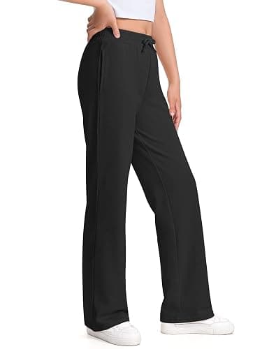 NUMYEAN Girls Sweatpants Straight Leg French Terry Joggers Baggy Sweatpants for Teen Girls Size 7-14Y thumbnail 2