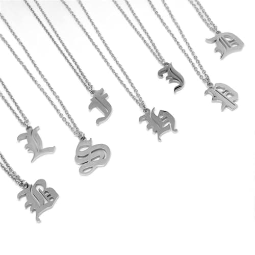 Elefezar Old English Initial Alphabet Letter Necklace thumbnail 3