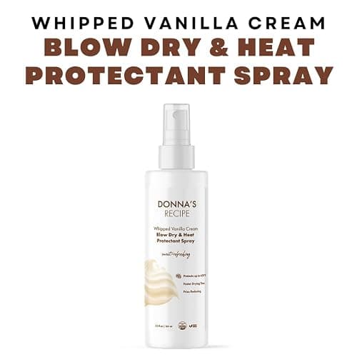 Donna's Recipe by Tabitha Brown | Whipped Vanilla Cream Blow-Dry & Heat-Protectant Spray – 450 °F Protection, Faster Drying, Frizz Control – 5.5 fl oz thumbnail 2