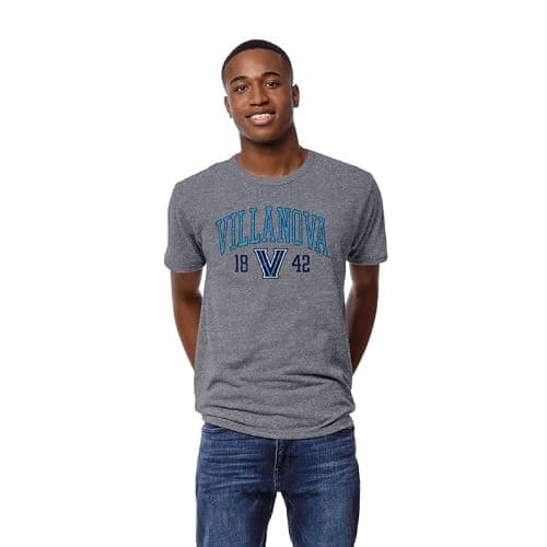 Barnesmith NCAA Unisex Short-Sleeve T-Shirt, Premium Tri-Blend, Collegiate Logo, Grey thumbnail 2