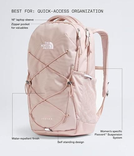 The North Face Women's Jester Everyday Backpack, Pnk Moss, One Size | Commuter Travel Bag, Laptop Sleeve, Water-Repellent thumbnail 2