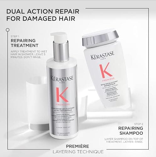 Premiere Strengthening Pre-Shampoo, Shampoo, and Mask Set for Damaged Hair - Strengthening & Smoothing, For Breakage & All Damaged Hair Types, Removes Buildup and Decalcifies with Citric Acid thumbnail 6