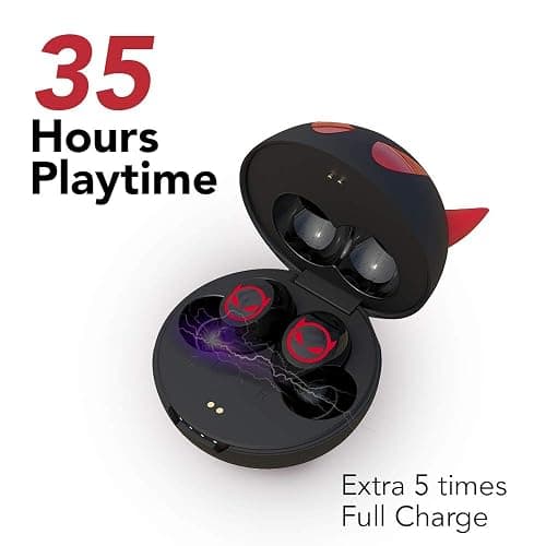 Jinpei Cute Litte Devils Wireless Earphones, Waterproof, CVC 8.0 Noise Cancelling in-Ear erbuds, TWS Stereo Headphones, Built in Mic Headset Premium Sound with Deep Bass,JE-01B_B29 thumbnail 2