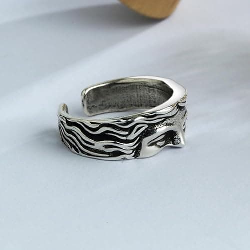 OIDIMS Vintage Venus Half Face Ring For Women Men Adjustable Personalized Open Wrap Knuckle Finger Band Rings Thumb Fashion Unique Jewelry Gift thumbnail 6