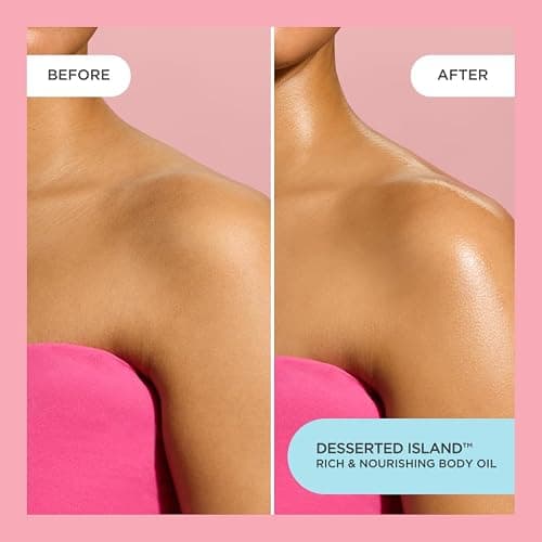 Cake Beauty Desserted Island Body Oil - Argan & Aloe - 100 mL/3.4 Fl Oz | Rich Nourishing Body Oil - Argan Oil, Aloe & Camellia Leaf Extract - Dry Skin - Radiance Enhancing - Vegan, Sulfate Free thumbnail 3