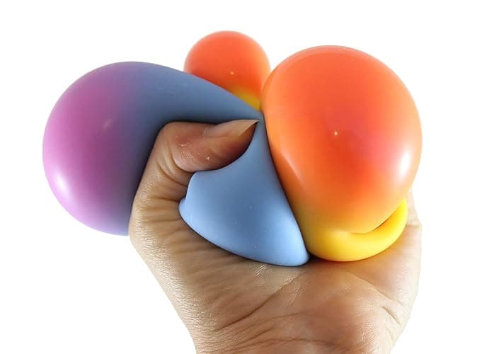 Curious Minds Busy Bags 2 Color Changing Doh Filled 2.5" Stress Balls - Shaving Cream Like Dough Filling - Squishy Gooey Shape-able Squish Sensory Squeeze Balls (2 Random Colors) thumbnail 7