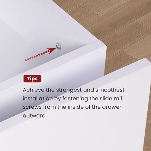 Nightstand Set of 2, 4 Drawers, 26" H with Hidden Drawer, Bedside Table with Charging Station, Modern Night Stand for Bedroom, White thumbnail 6