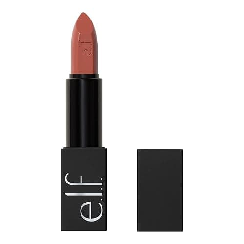 e.l.f. O Face Satin Lipstick, Richly Pigmented, Nourishing & Long-Lasting Creamy Lipstick, Infused With Jojoba, Vegan & Cruelty-Free, Standing Ovation - Image 1