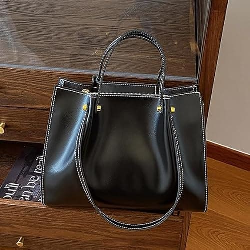 Shoulder Bag for Women with Multi-Pockets Underarm Bag PU Leather Zipper Closure Satchel Bag Solid thumbnail 6